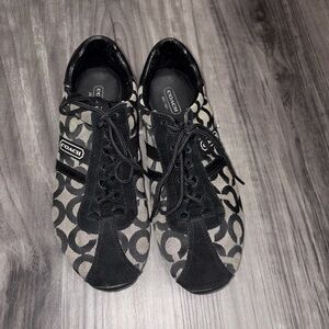 Black and Gray Coach Shoes